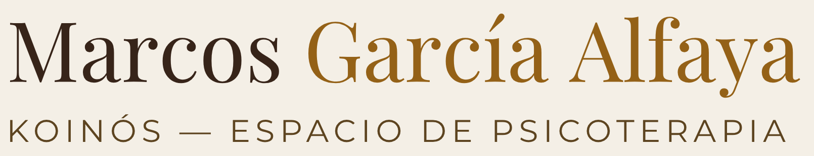 Marcos García Alfaya · Koinós — espacio de psicoterapia